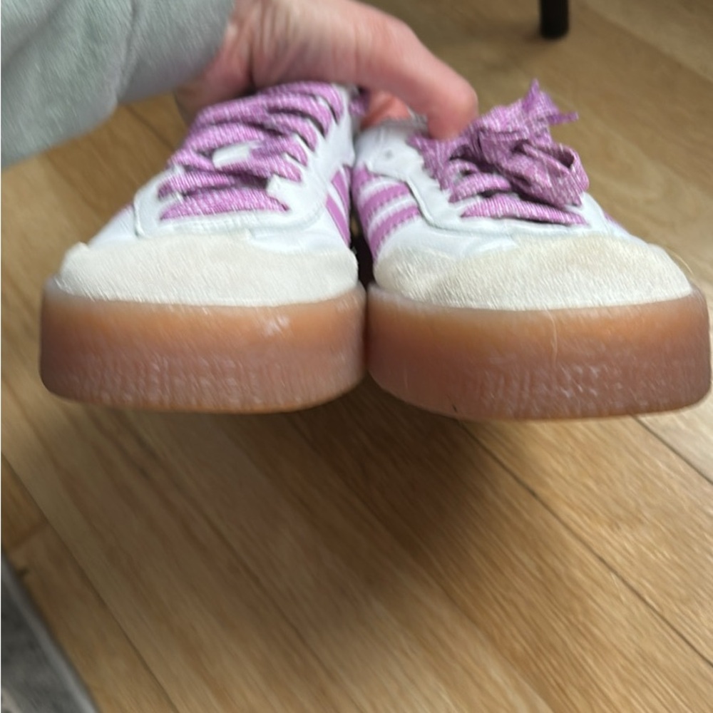 Adidas Women’s Samba Sneakers in White and Purple- Size 8 - Picture 9 of 10